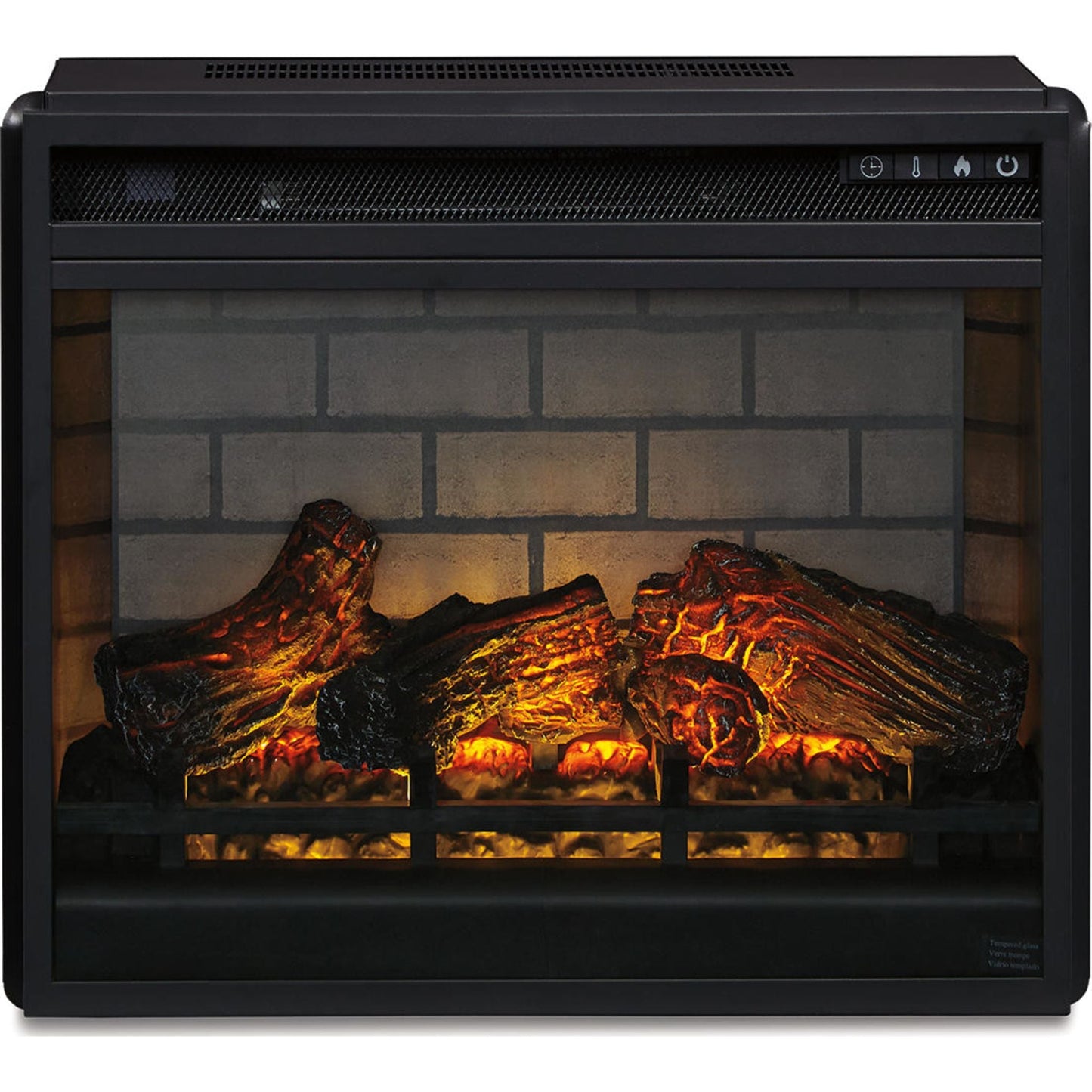 Accessoires de divertissement : Insert de cheminée avec bûches