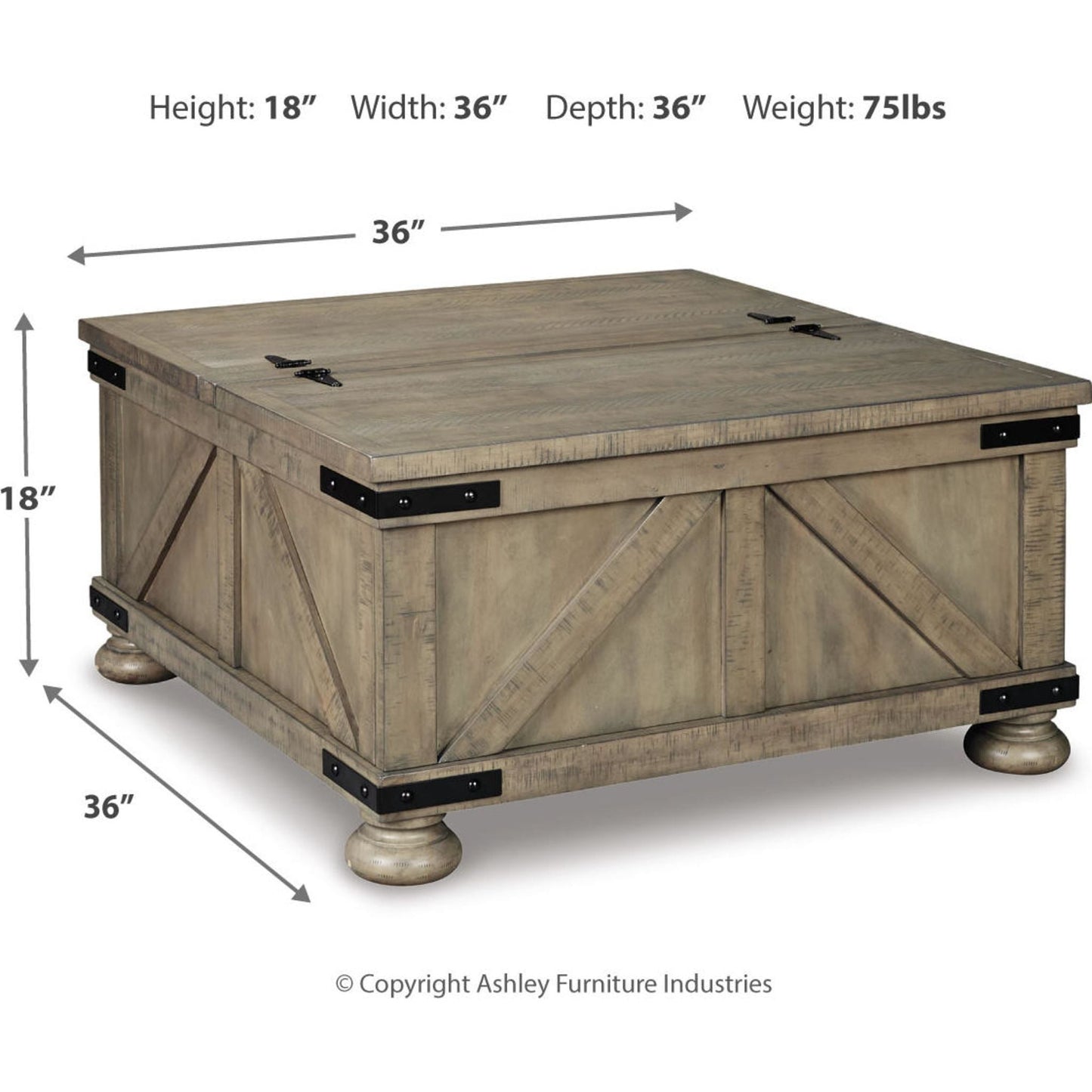 Table basse Aldwin avec rangement