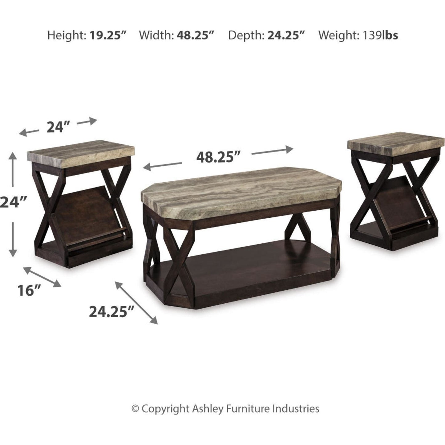 Tables Radilyn, lot de 3