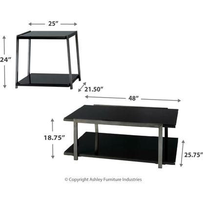 Ensemble de tables d'appoint Rollynx (ensemble de 3)
