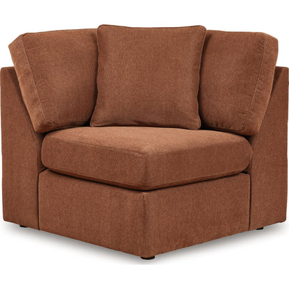 Canapé d'angle modulaire Modmax 8 pièces avec méridienne et consoles audio