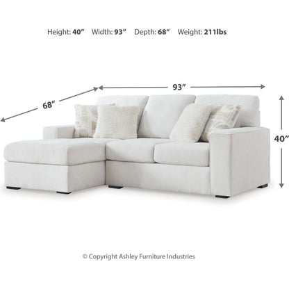 Canapé d'angle 2 pièces exclusif Leighelli avec méridienne