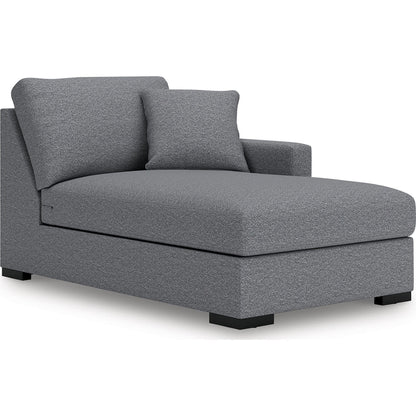 Canapé d'angle modulaire 4 pièces exclusif à Omaha, avec système audio et méridienne