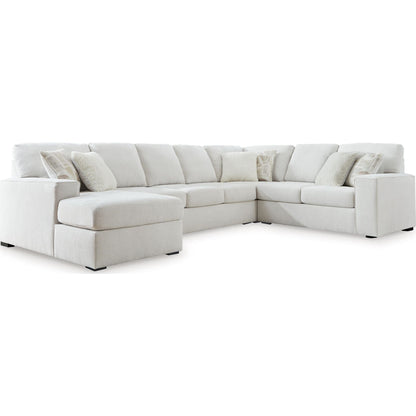 Canapé d'angle 4 pièces exclusif Leighelli avec méridienne