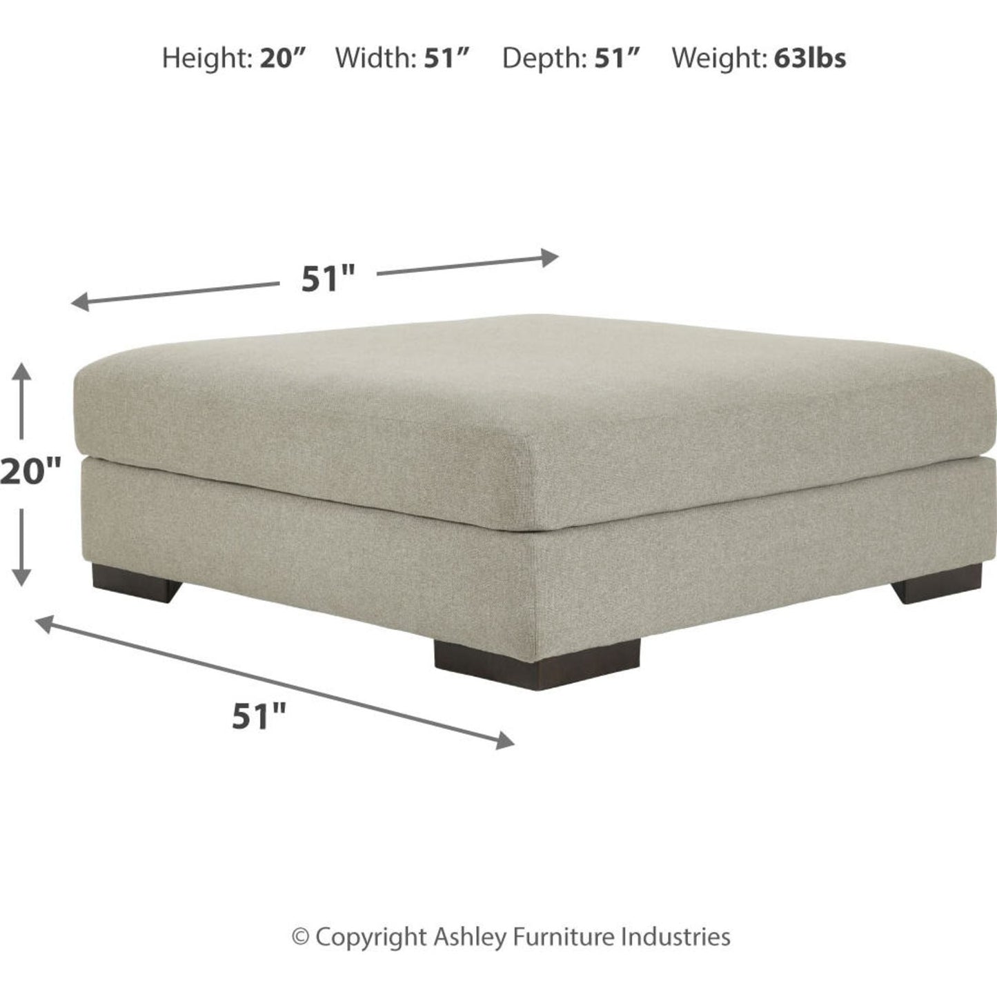 Pouf d'appoint surdimensionné exclusif Lyndeboro