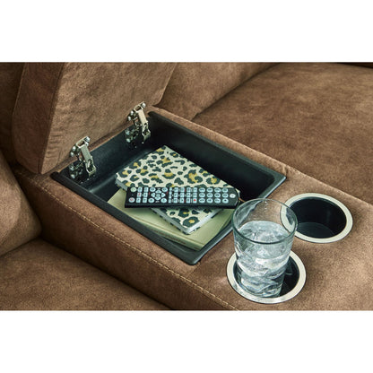 Canapé inclinable deux places Edenwold avec console