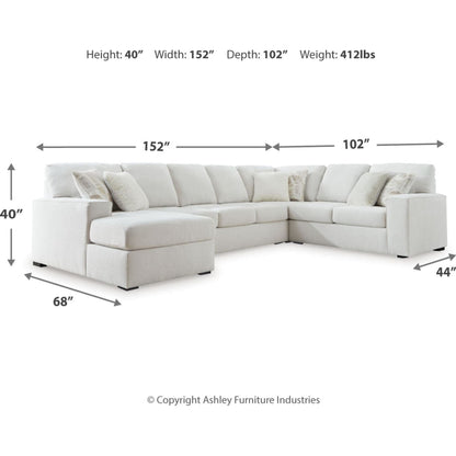 Canapé d'angle 4 pièces exclusif Leighelli avec méridienne