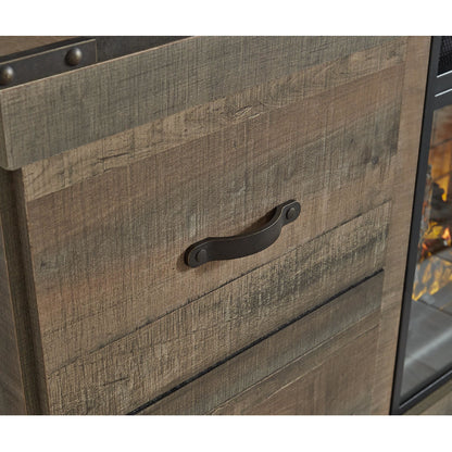 Meuble TV Trinell avec cheminée