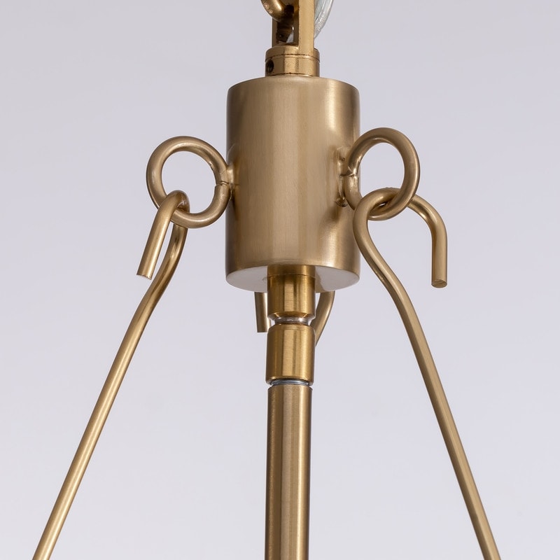 Lustre moderne en cristal doré de 60 cm (23,6 po) avec suspension tambour glamour à 6 lumières, idéal pour îlot de cuisine ou salle à manger.