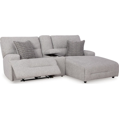 Canapé d'angle inclinable électrique 3 pièces Acklen Place avec méridienne