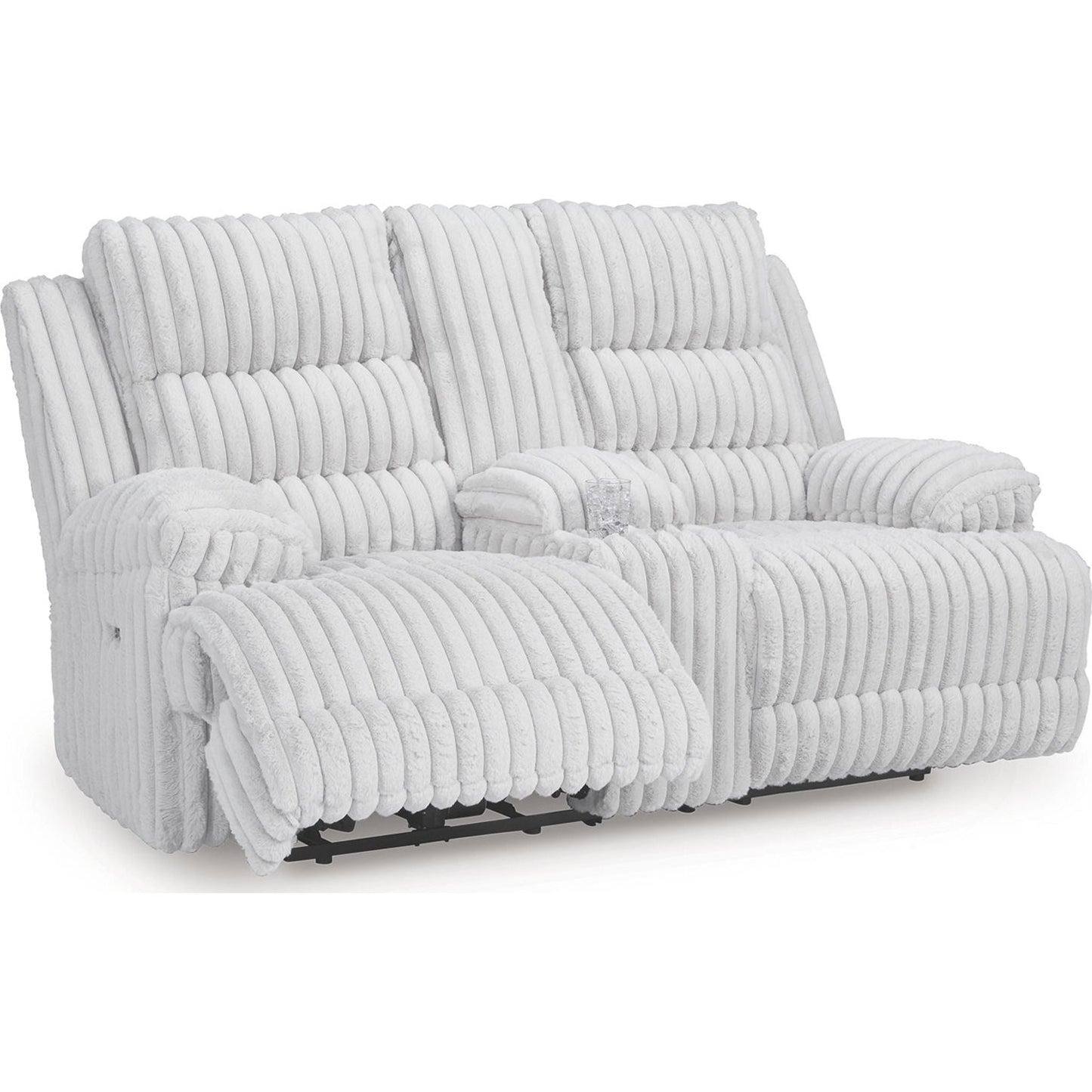 Canapé inclinable électrique deux places avec console