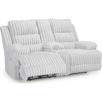 Canapé inclinable électrique deux places avec console