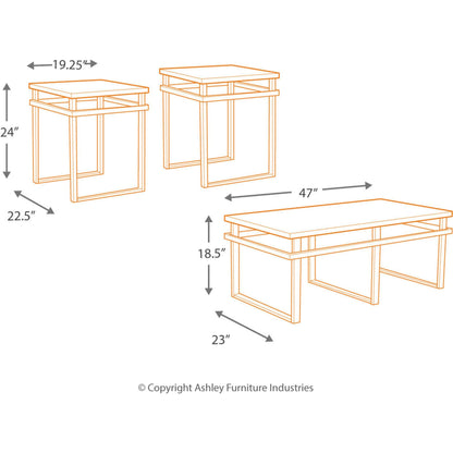 Tables Laney en paquet de 3