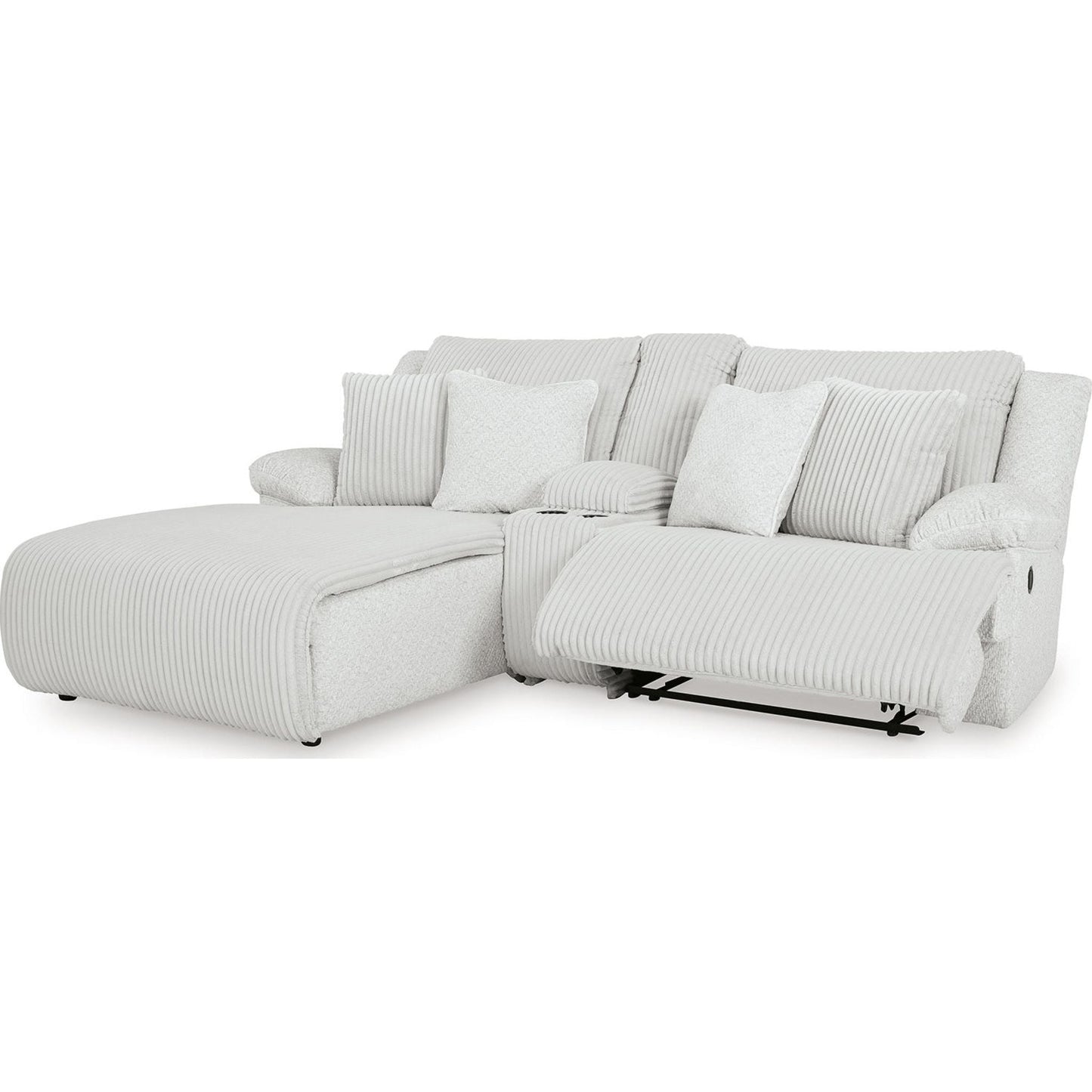 Canapé d'angle inclinable 3 pièces haut de gamme avec méridienne