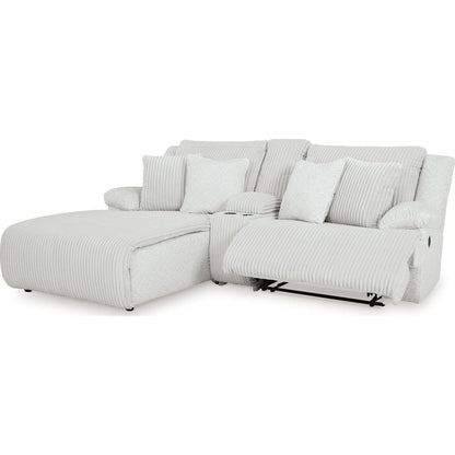 Canapé d'angle inclinable 3 pièces haut de gamme avec méridienne