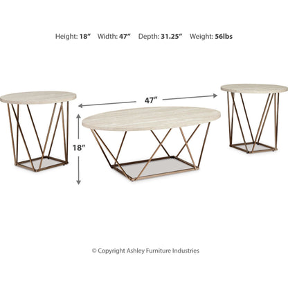 Ensemble de tables d'appoint Tarica (ensemble de 3)