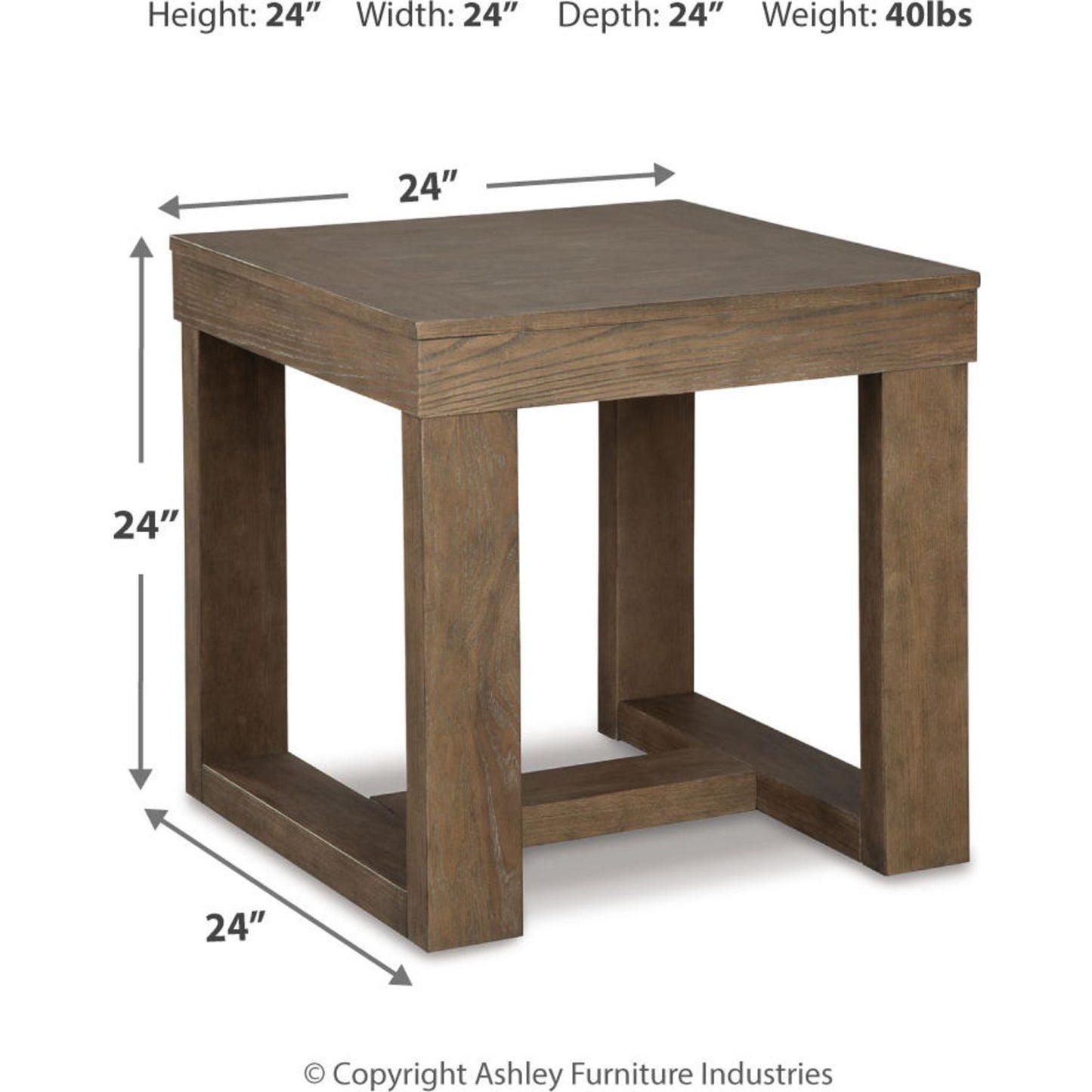 Table d'appoint carrée Cariton