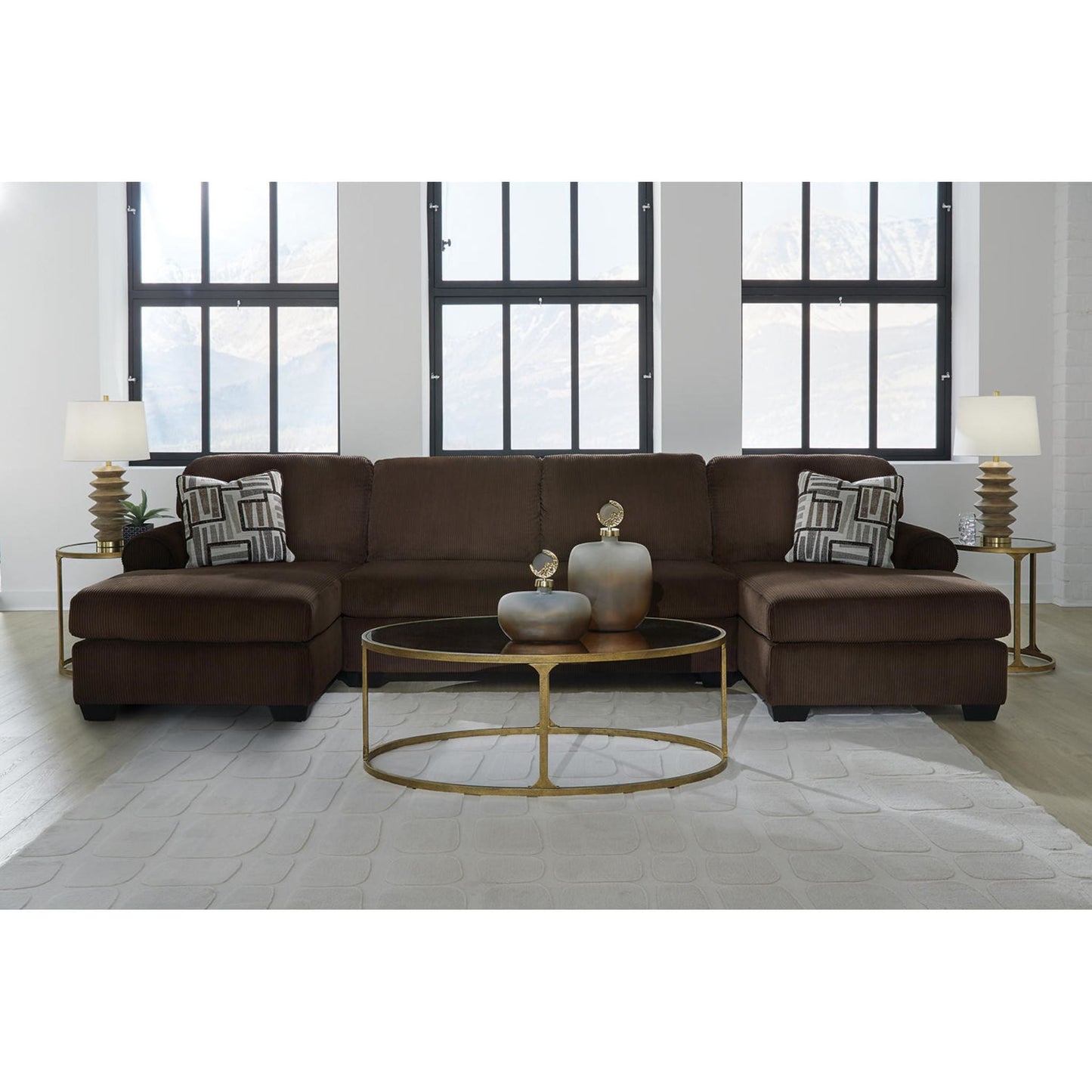 Canapé d'angle 3 pièces Landsings avec double méridienne