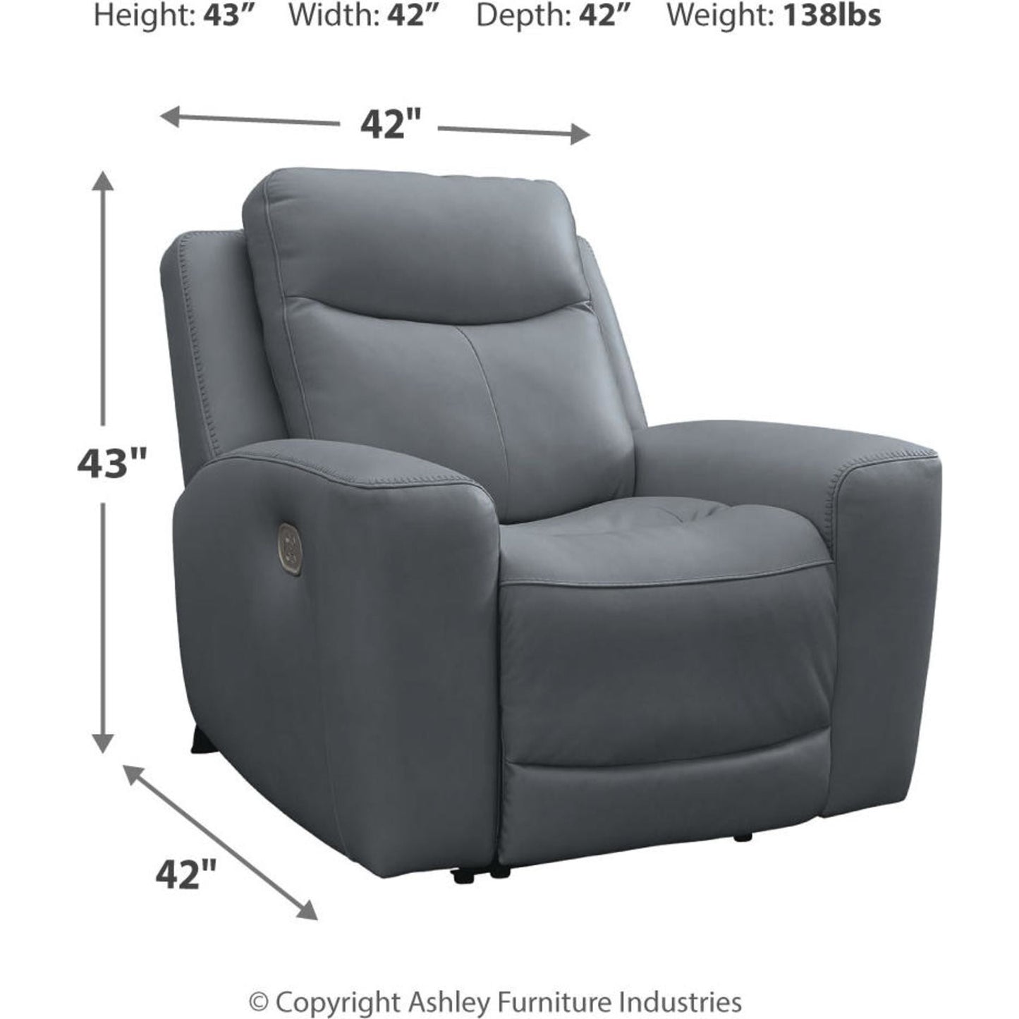 Fauteuil inclinable électrique Mindanao avec appui-tête réglable