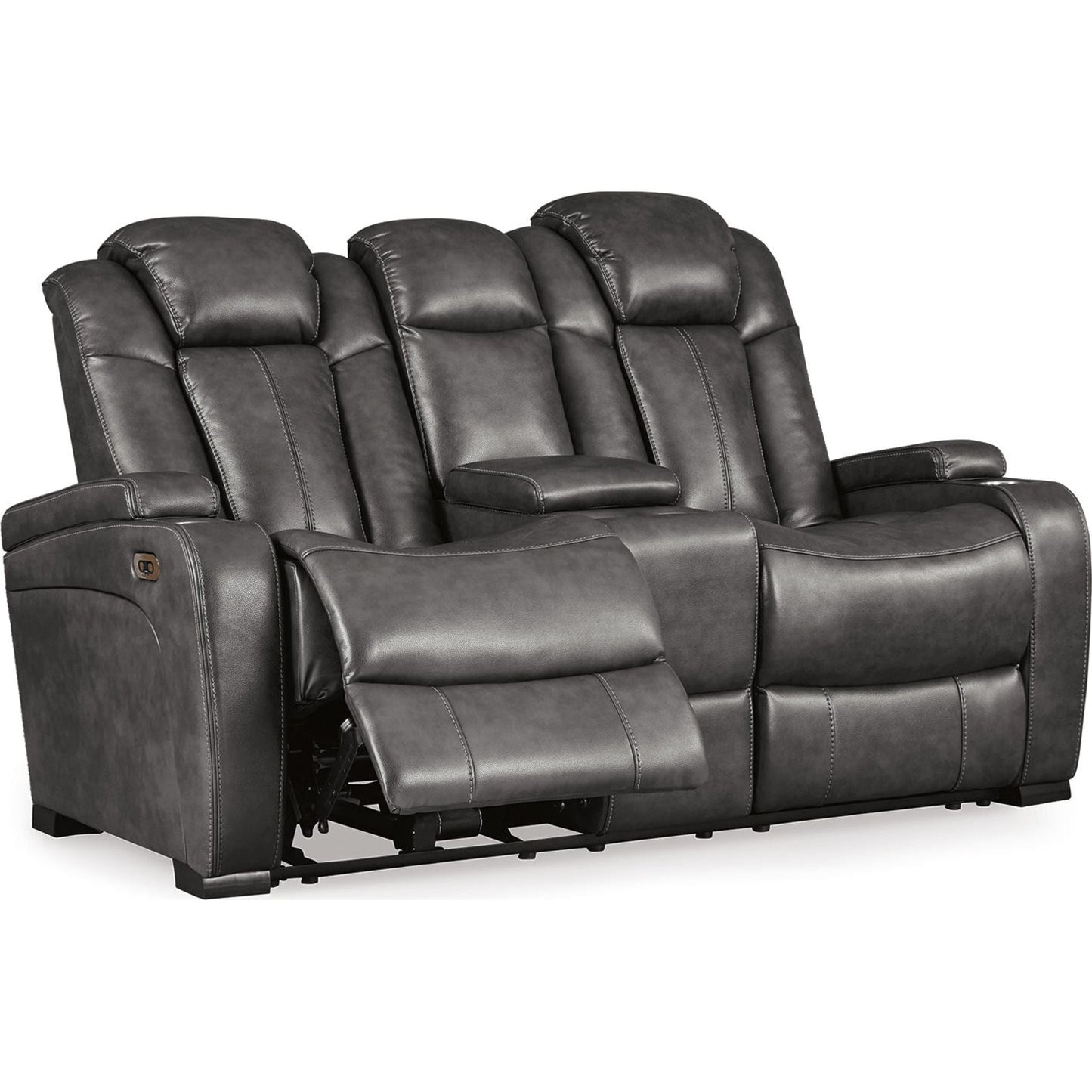 Canapé inclinable électrique Turbulence avec console et appui-tête réglable