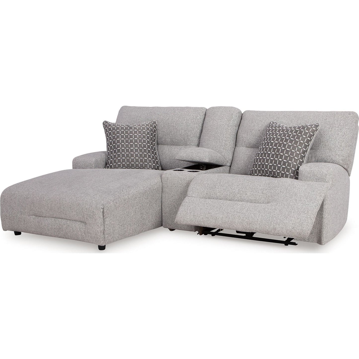 Canapé d'angle inclinable électrique 3 pièces Acklen Place avec méridienne