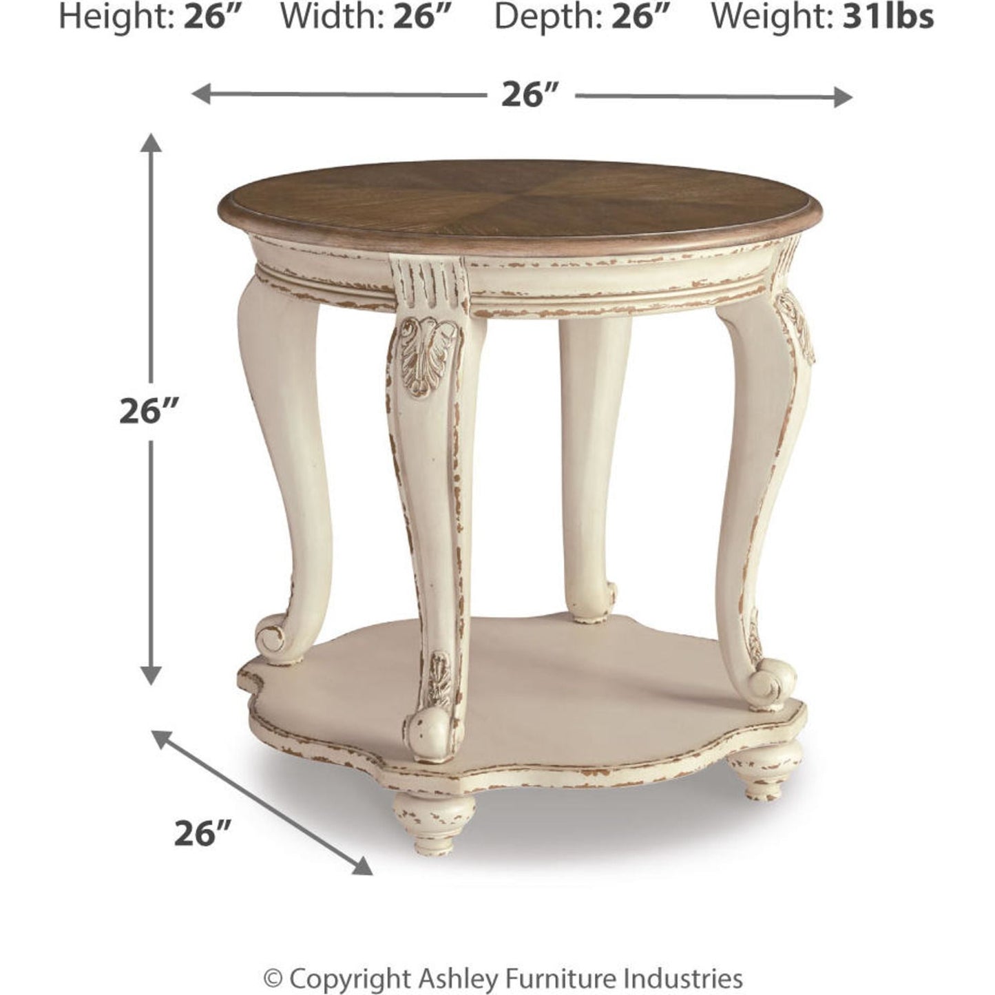 Table d'appoint ronde Realyn
