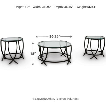 Ensemble de 3 tables d'appoint Tarrin