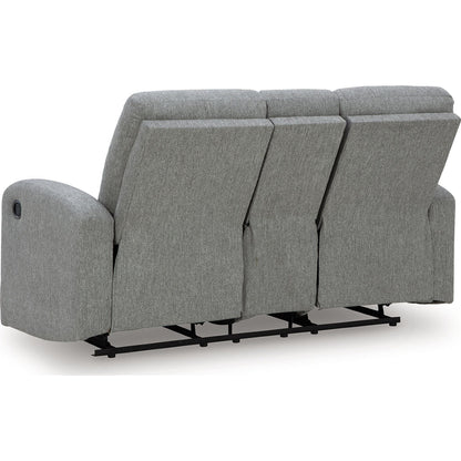 Canapé inclinable deux places Moreau Place avec console