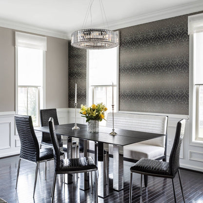 Lustre de style campagnard à 8 lumières de 63 cm (24,8 po), lustre en cristal, lustre tambour pour salle à manger, salon, chambre à coucher et cuisine