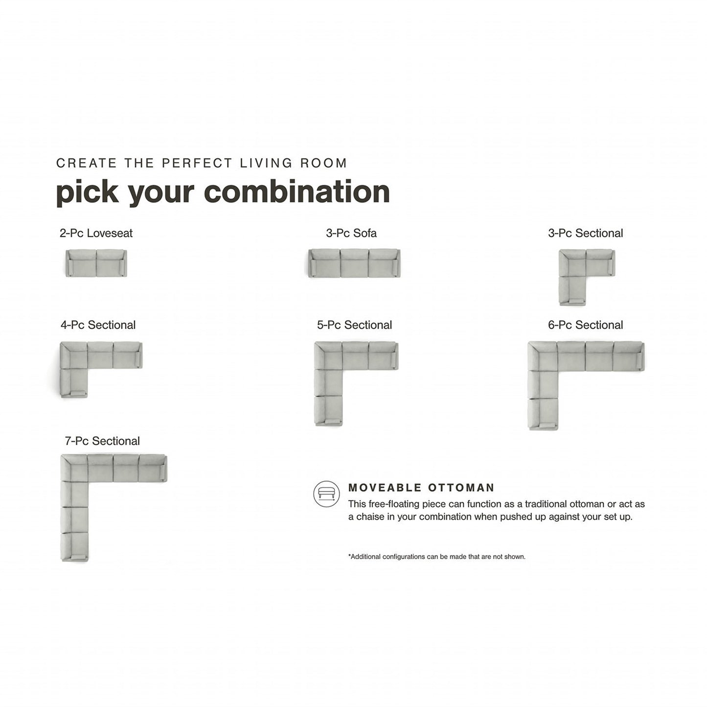 Canapé d'angle modulaire Kellway en 2 parties