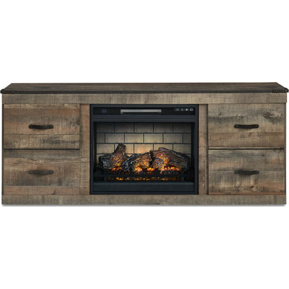 Meuble TV Trinell avec cheminée