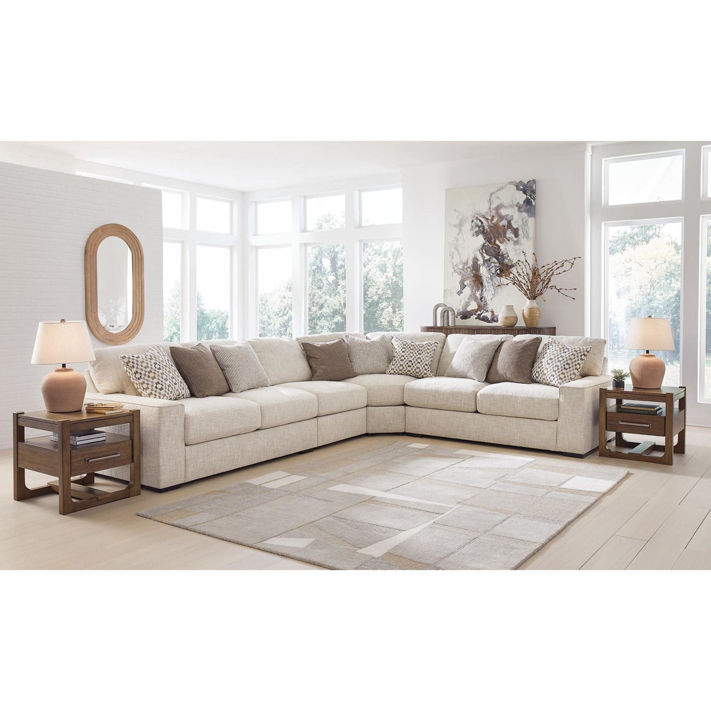 Canapé d'angle 4 pièces exclusif Abberson