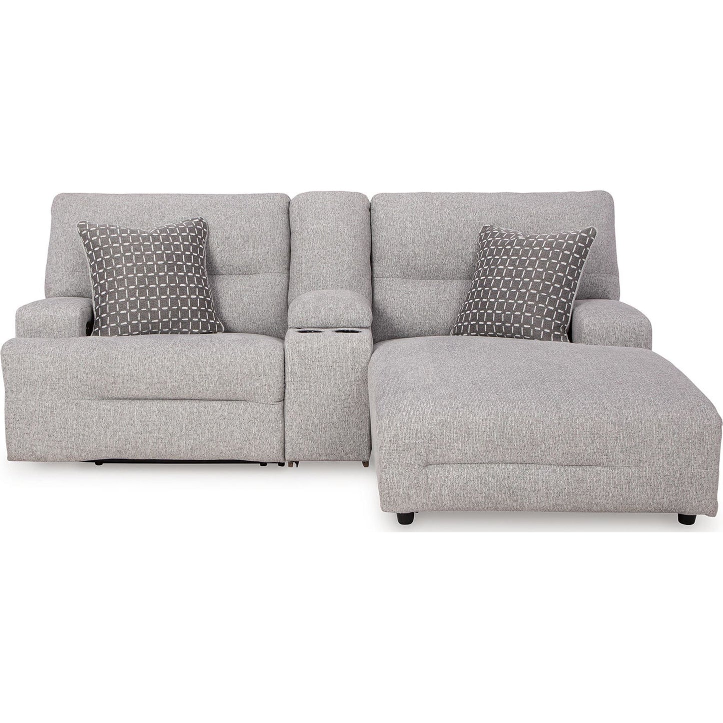 Canapé d'angle inclinable électrique 3 pièces Acklen Place avec méridienne