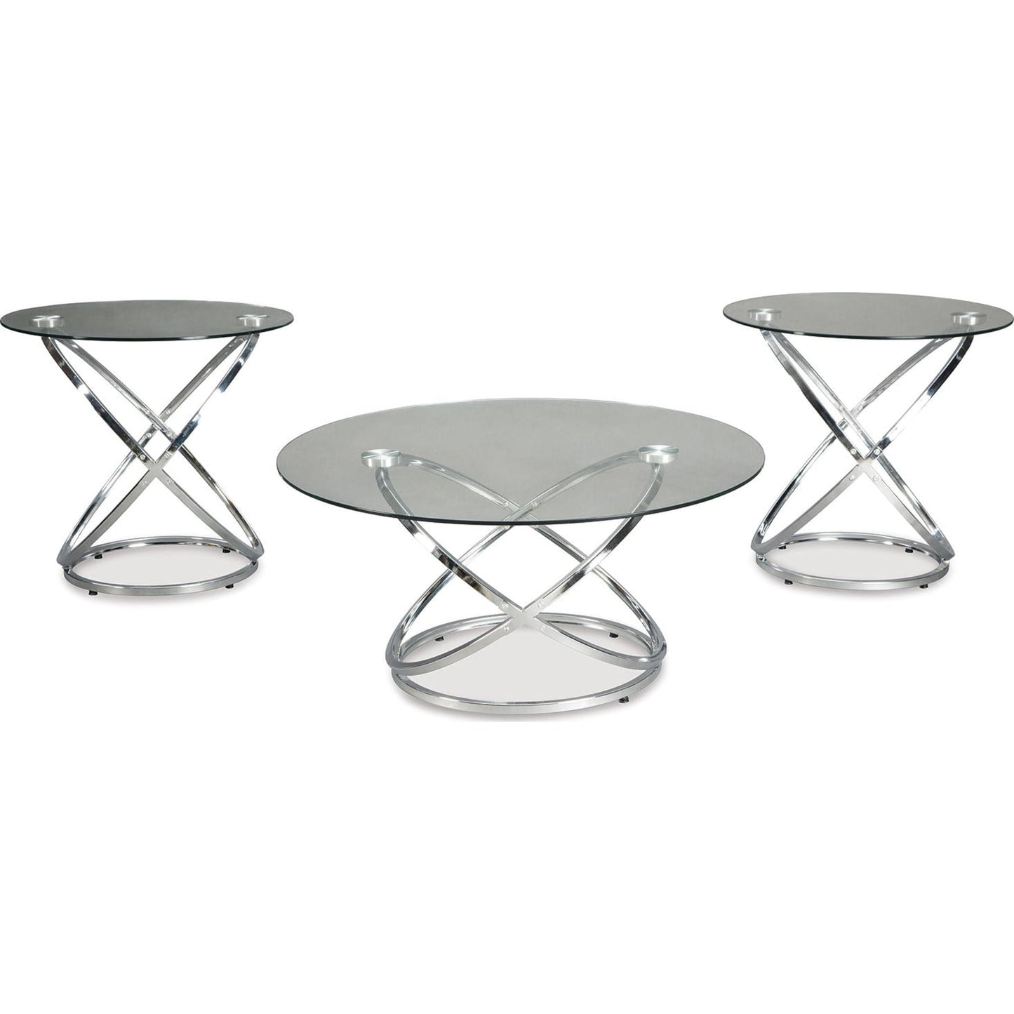 Ensemble de 3 tables d'appoint Hollynyx