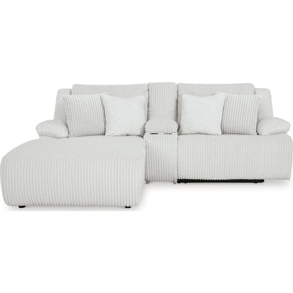 Canapé d'angle inclinable 3 pièces haut de gamme avec méridienne