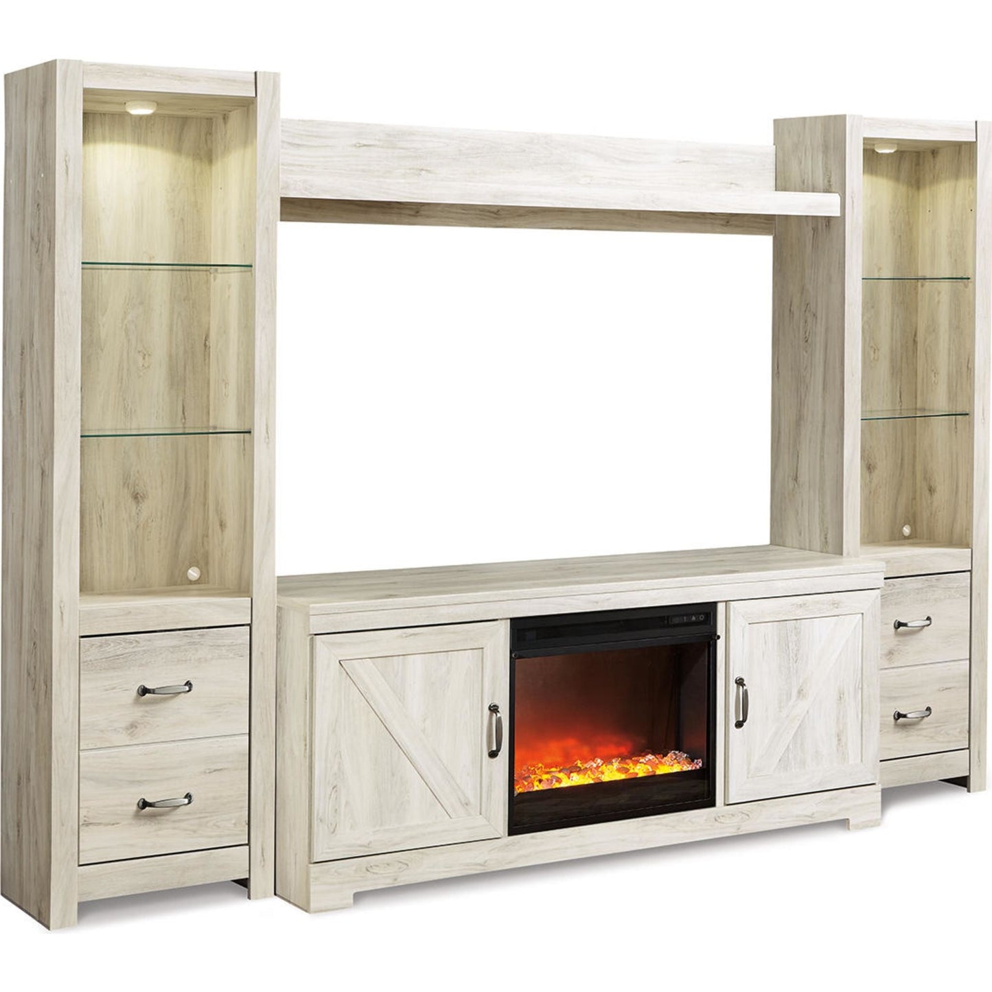 Meuble mural Bellaby avec insert de cheminée