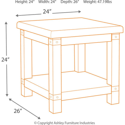 Table d'appoint rectangulaire Carynhurst