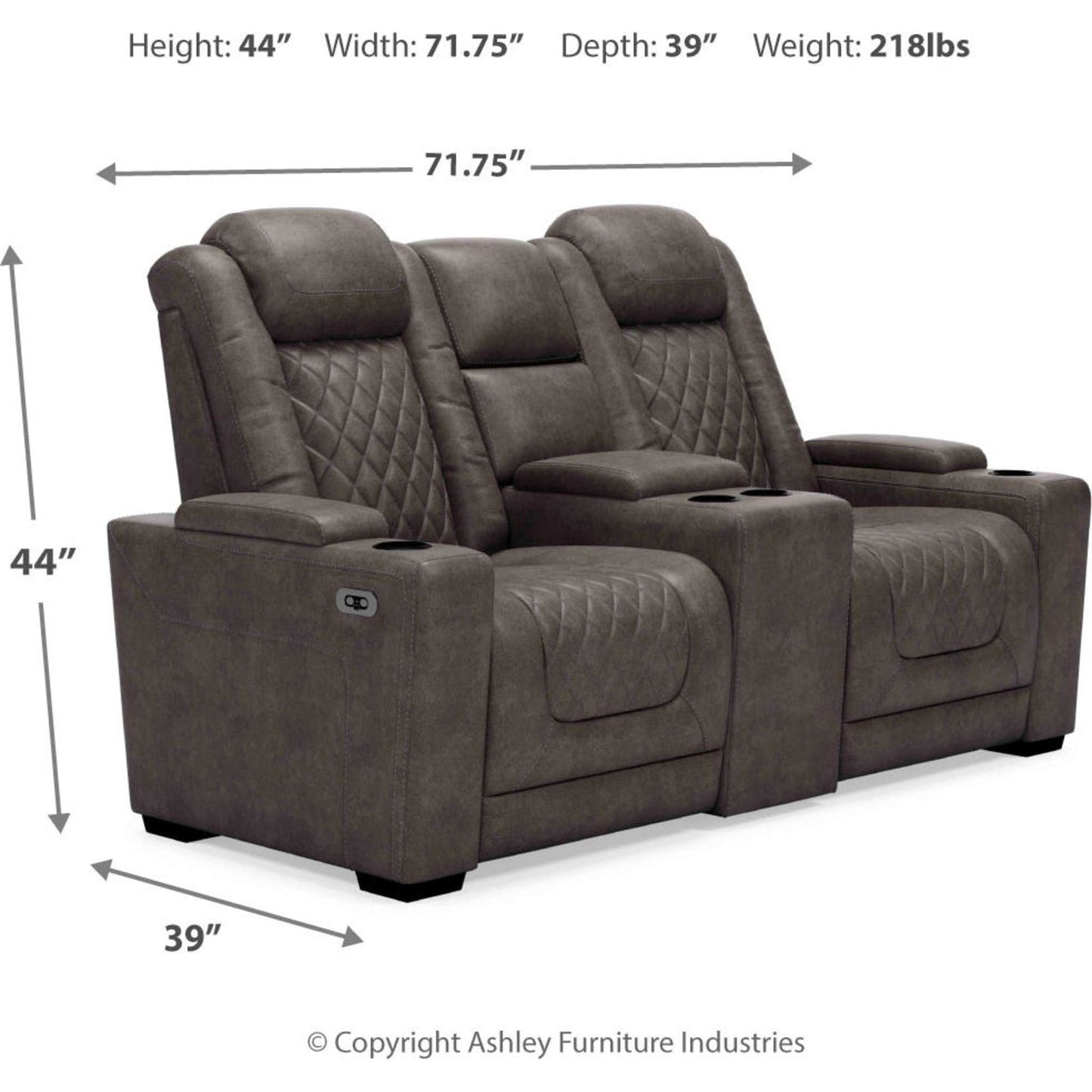 Canapé inclinable électrique HyllMont avec console