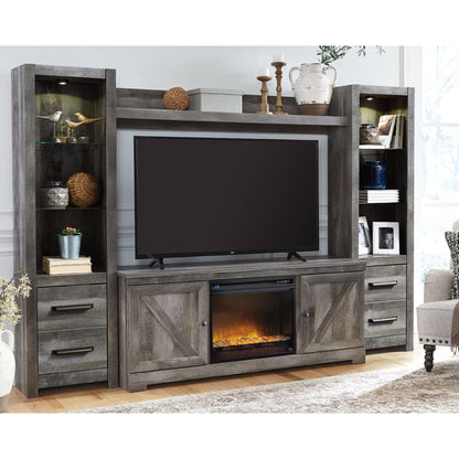 Meuble mural Wynnlow avec insert de cheminée