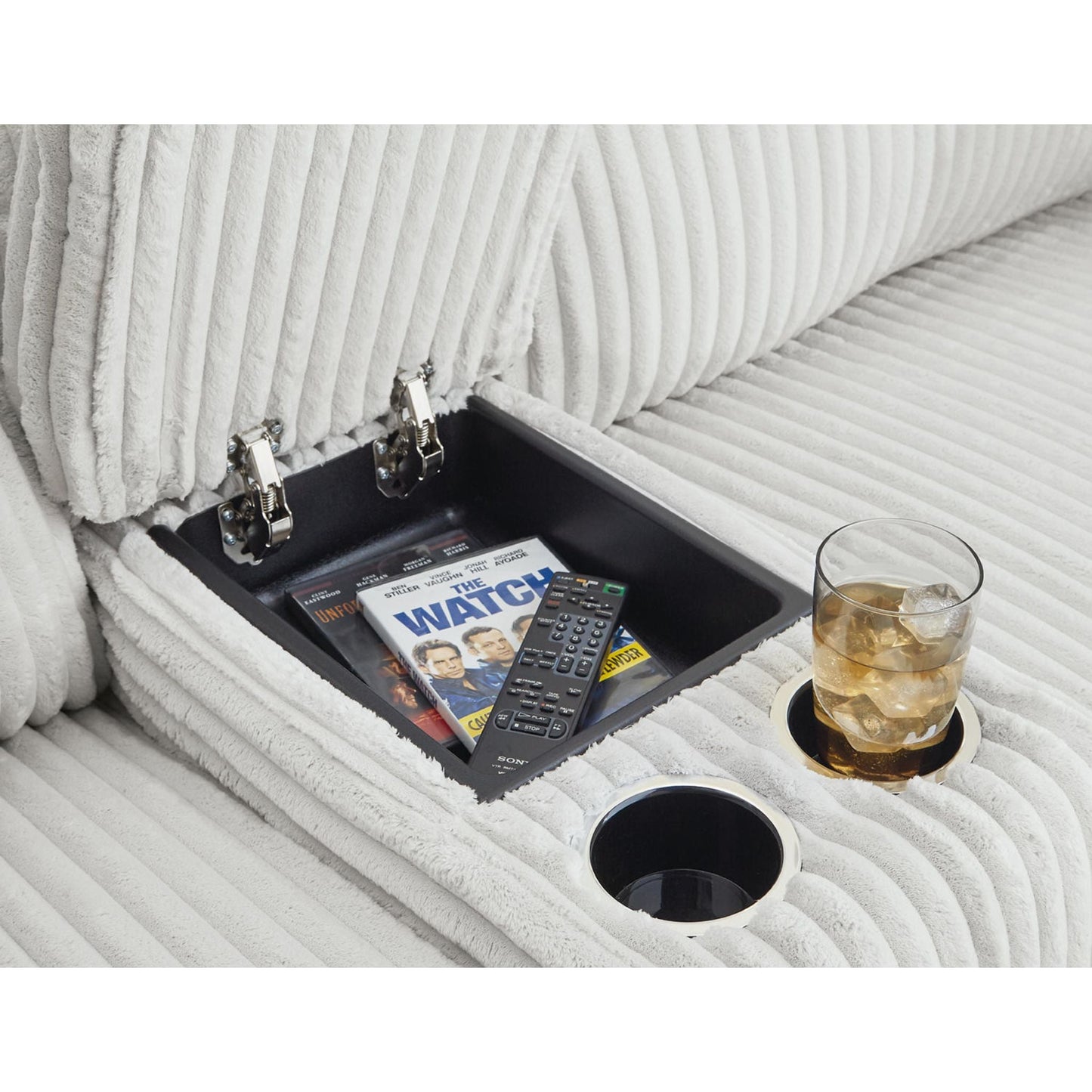 Canapé d'angle inclinable 3 pièces haut de gamme avec méridienne