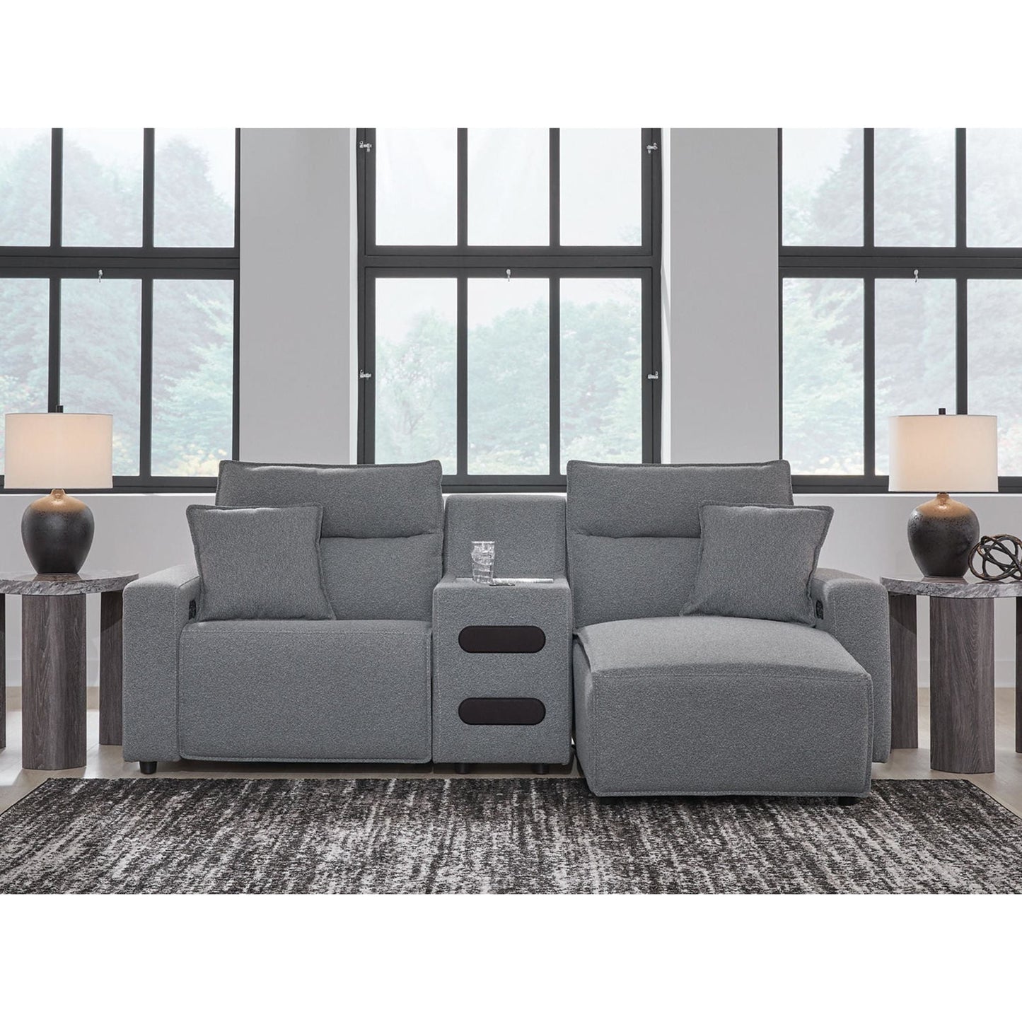 Canapé d'angle Modmax 3 pièces inclinable électrique avec méridienne