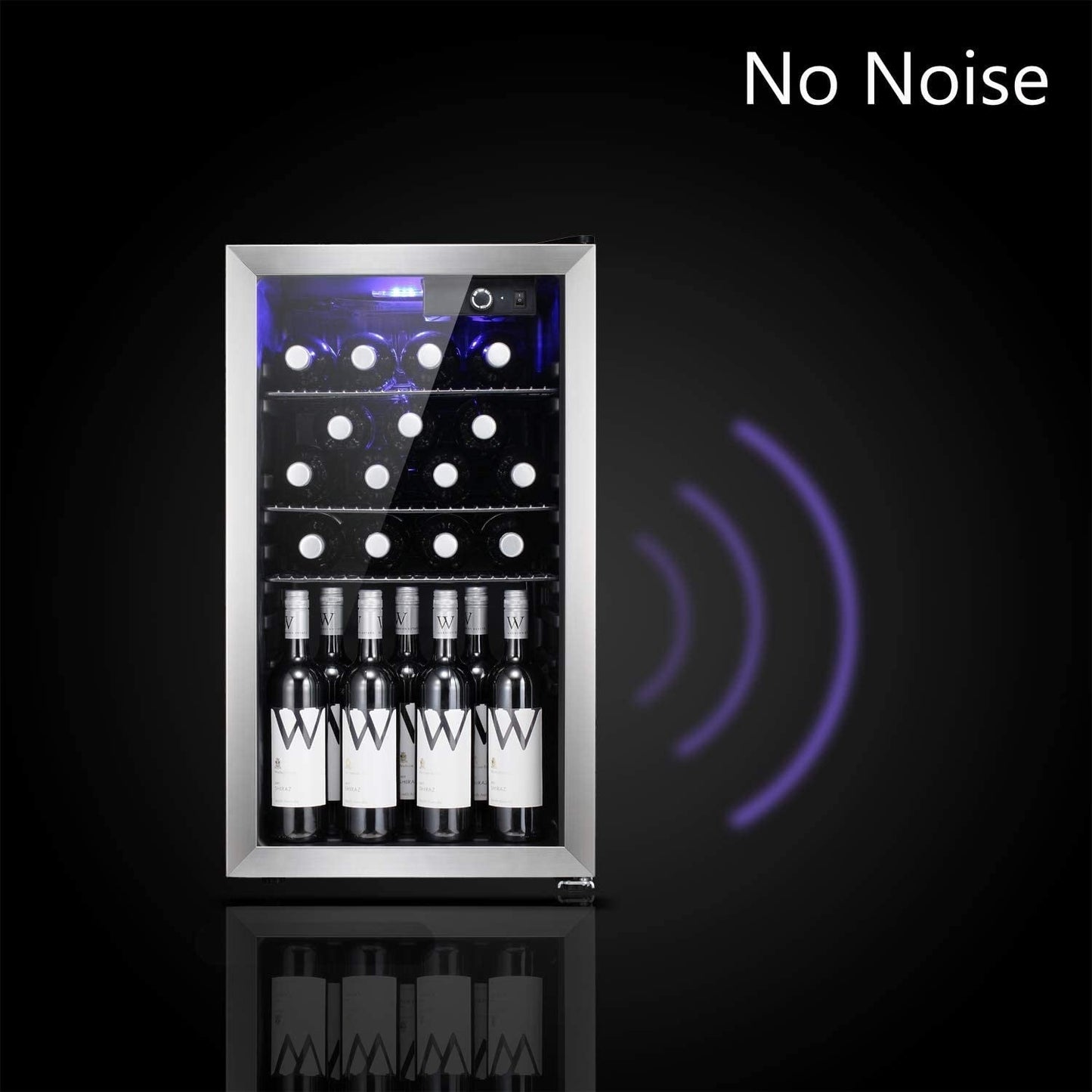 Cave à vin/réfrigérateur à boissons miniature 26 bouteilles - 44,5 x 49 x 79 cm