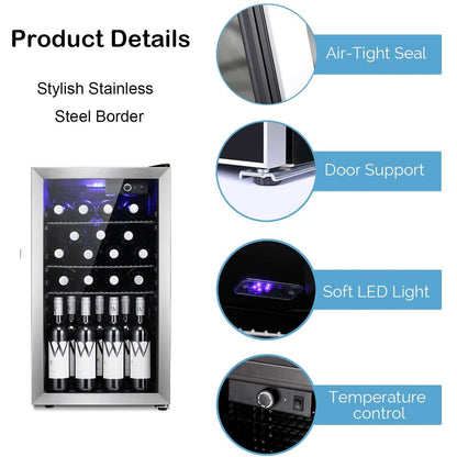 Cave à vin/réfrigérateur à boissons miniature 26 bouteilles - 44,5 x 49 x 79 cm