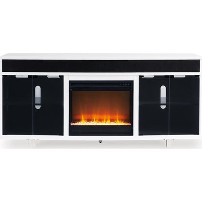 Meuble TV Gardoni avec cheminée