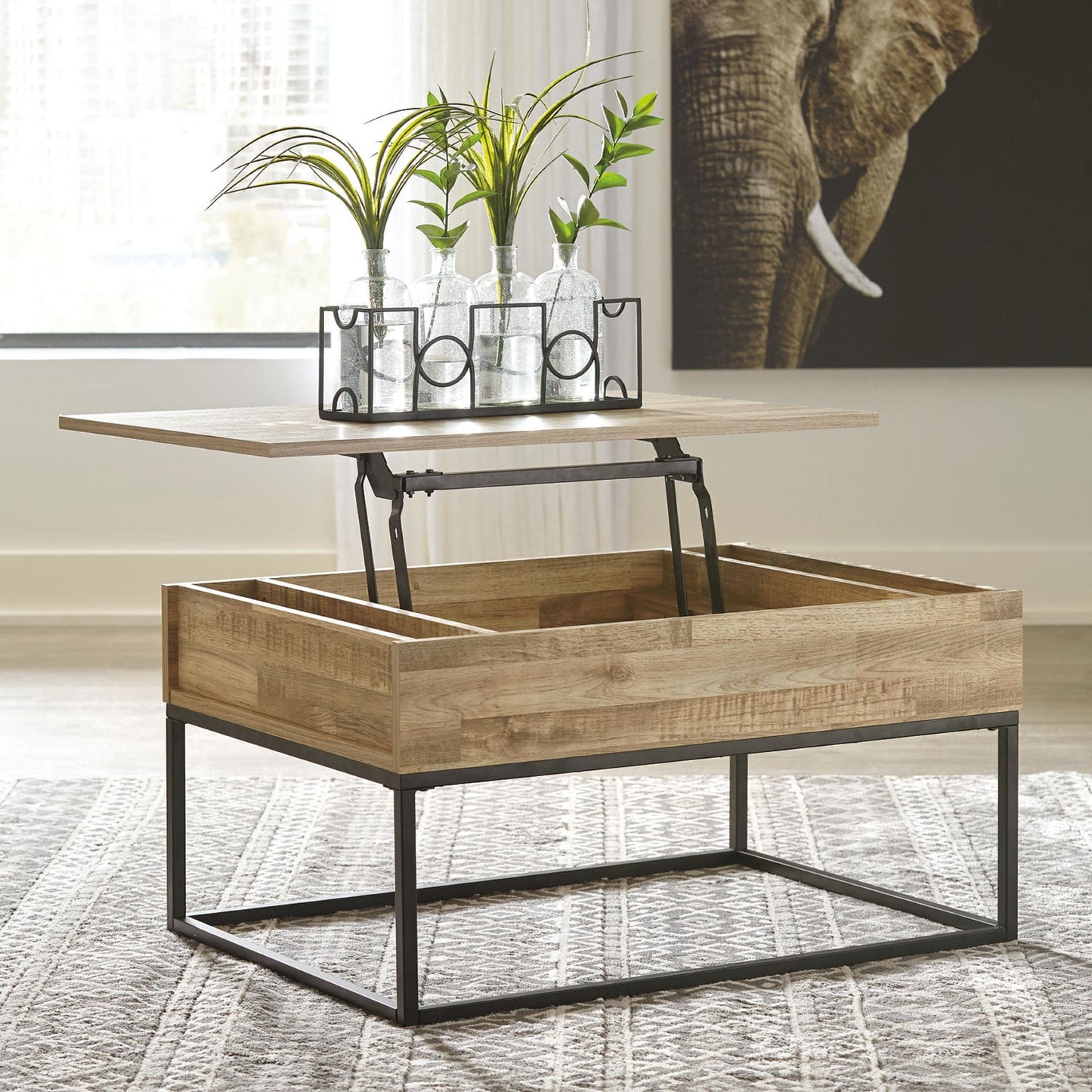 Table basse Gerdanet avec plateau relevable