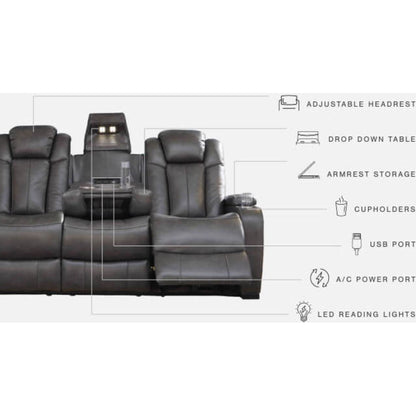 Canapé inclinable électrique Turbulence avec appui-tête réglable