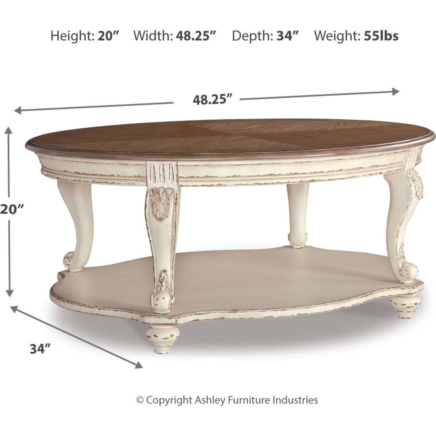 Table basse ovale Realyn