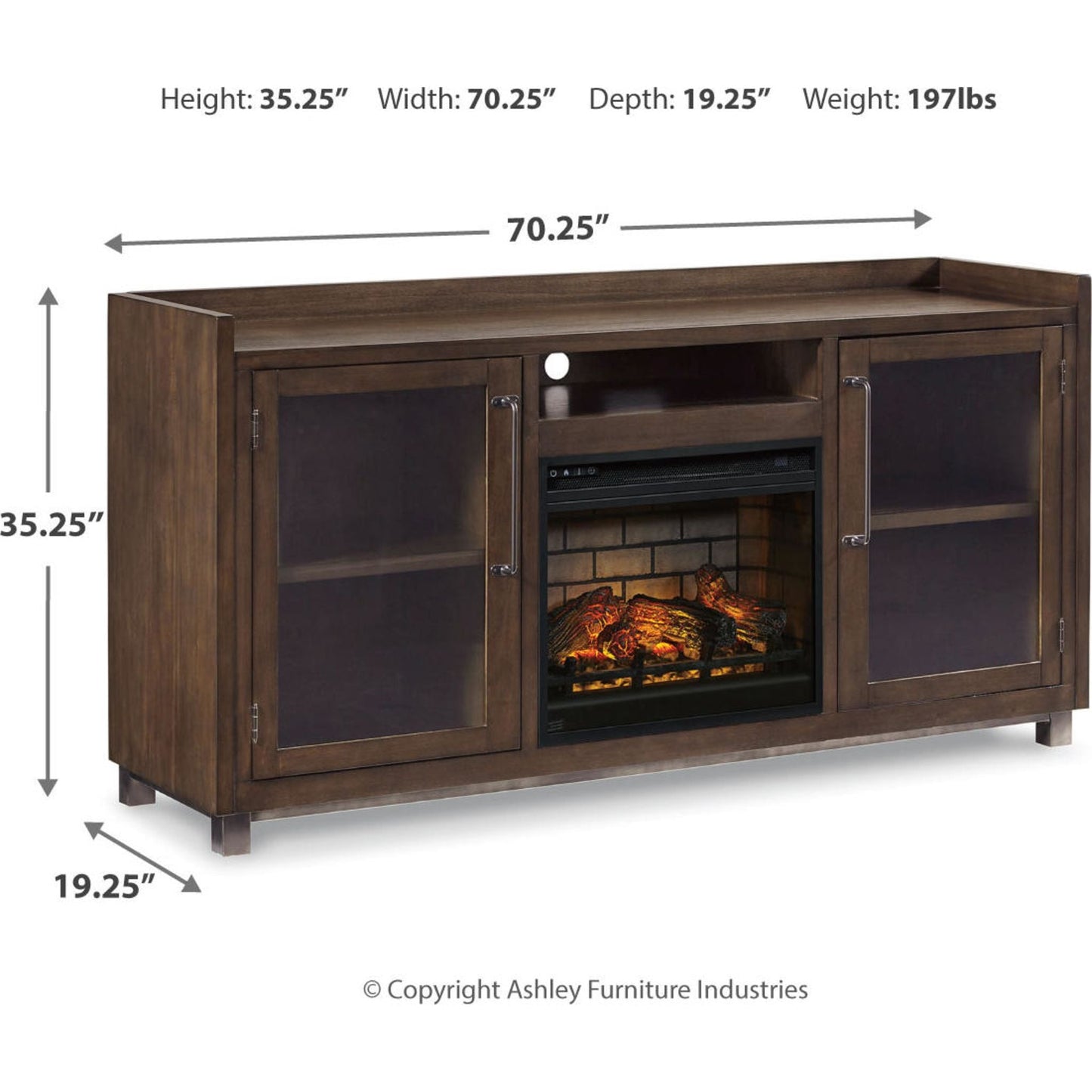 Meuble TV Starmore avec cheminée