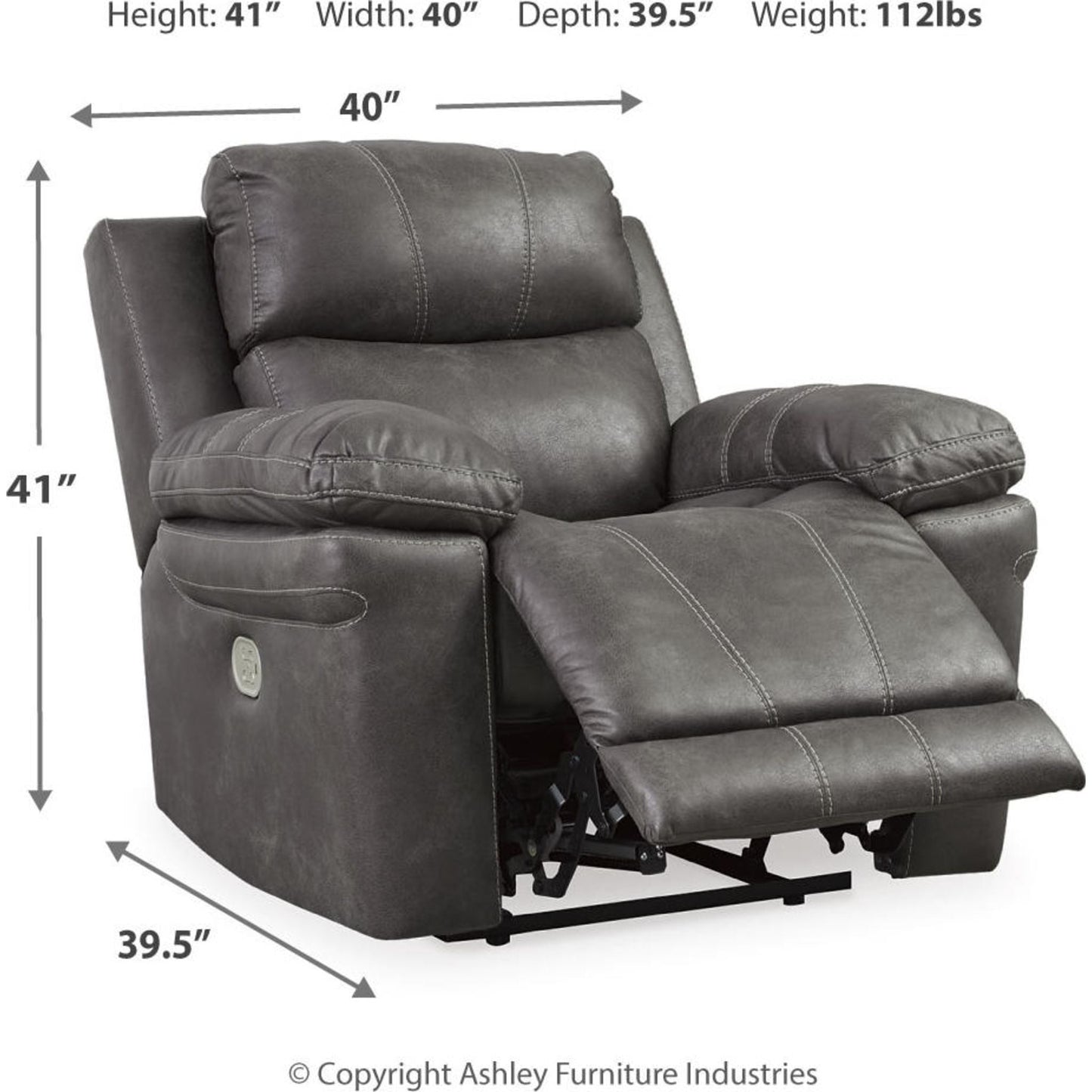Fauteuil inclinable électrique Erlangen avec appui-tête réglable