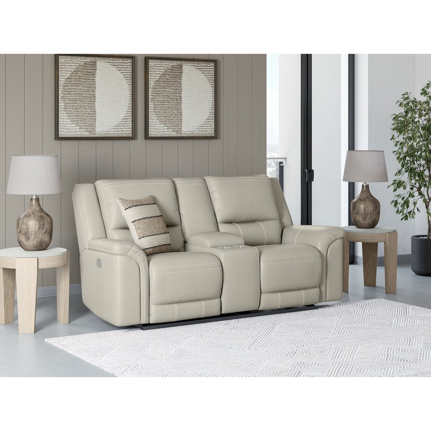 Canapé inclinable électrique Trasimeno avec console